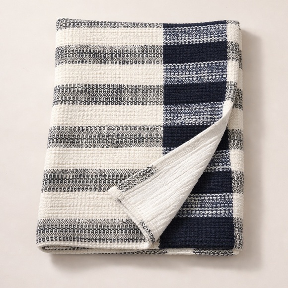 Hearth & Hand Other - 100% cotton Hearth & Hand Throw Blanket Striped Cotton Woven Accent Decor